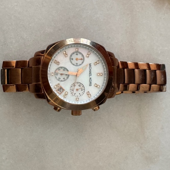 Mk 111006 rose gold watch - Picture 1 of 8
